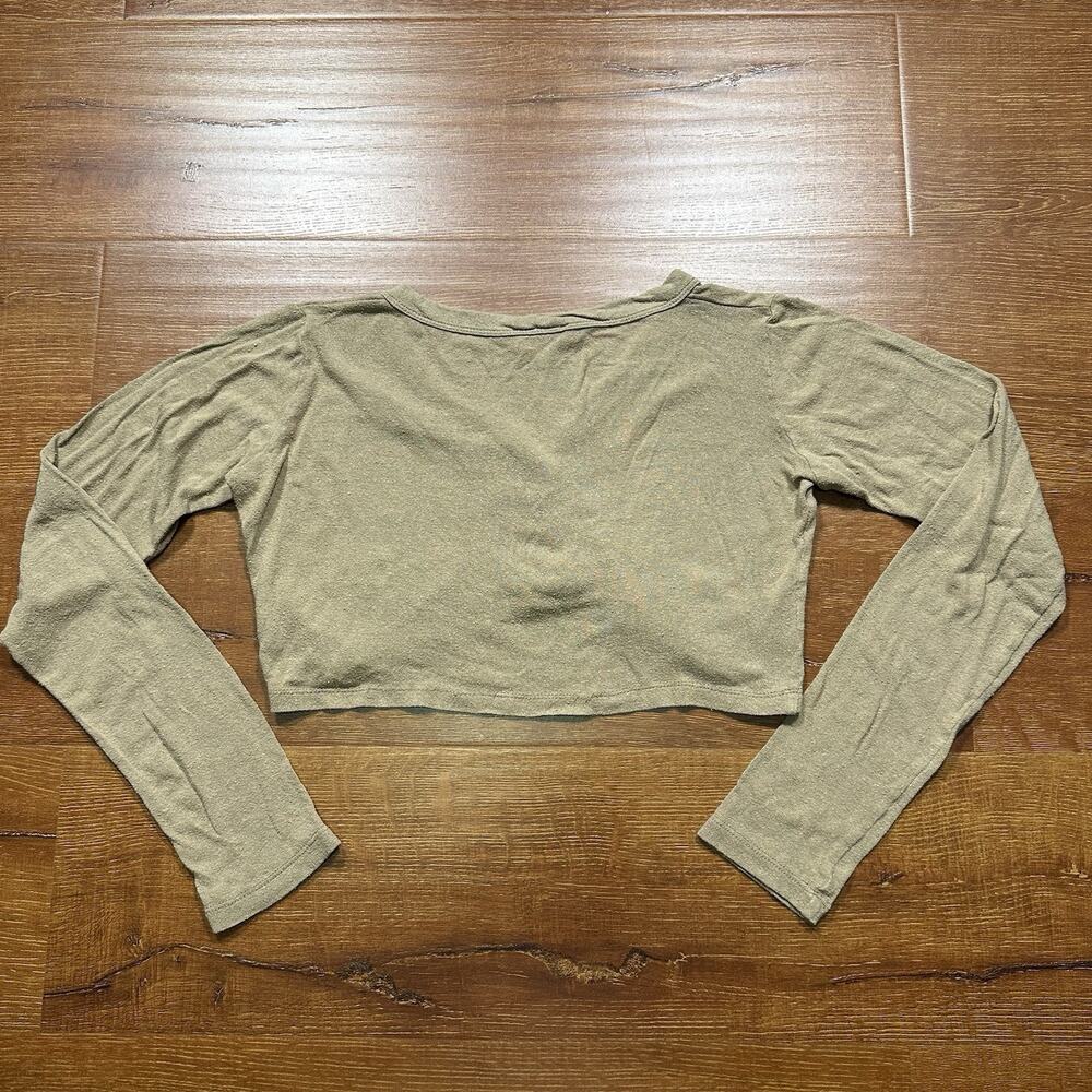 Ozma Of California Crop Cardigan Womens S Brown 100% Raw Silk Lightweight Luxury - Picture 2 of 11